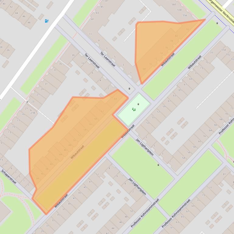 Kaart van postcodegebied 3555WD.