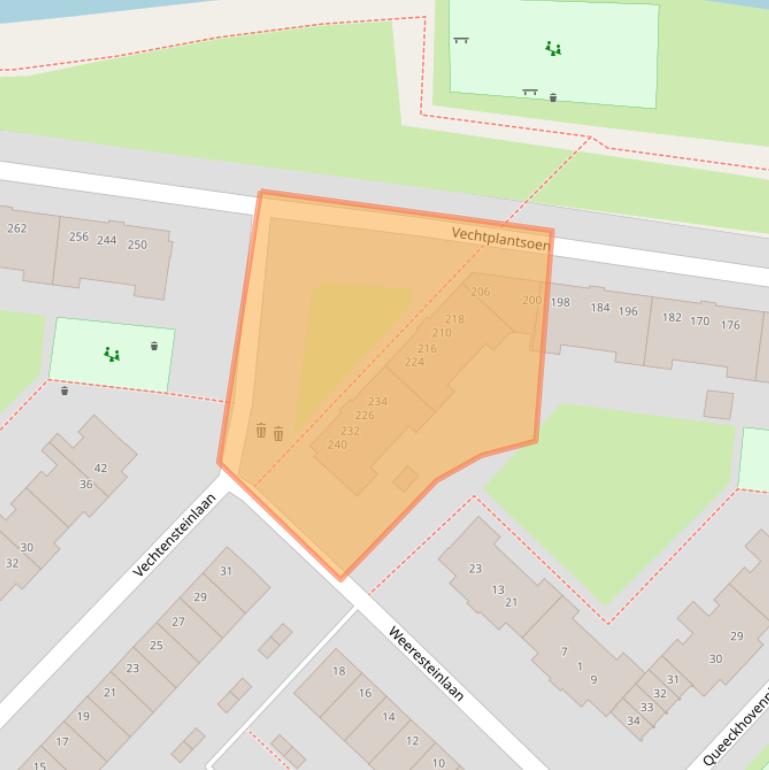 Kaart van postcodegebied 3555XD.