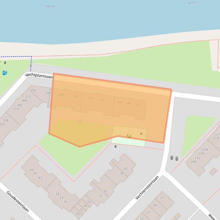 Kaart van postcodegebied 3555XE.