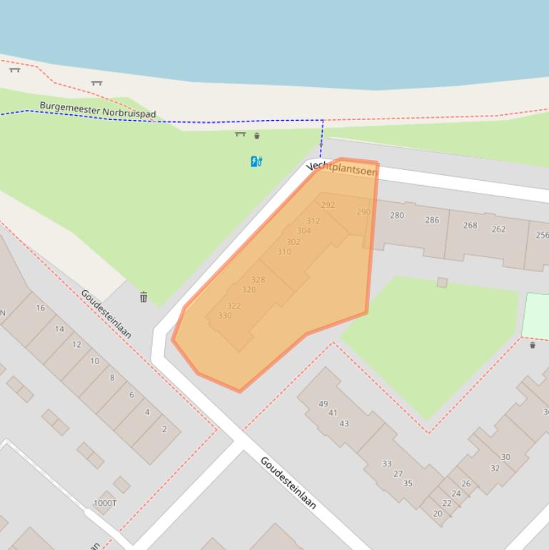 Kaart van postcodegebied 3555XG.