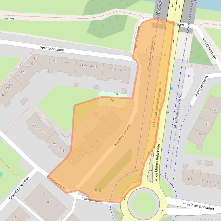 Kaart van postcodegebied 3555XH.