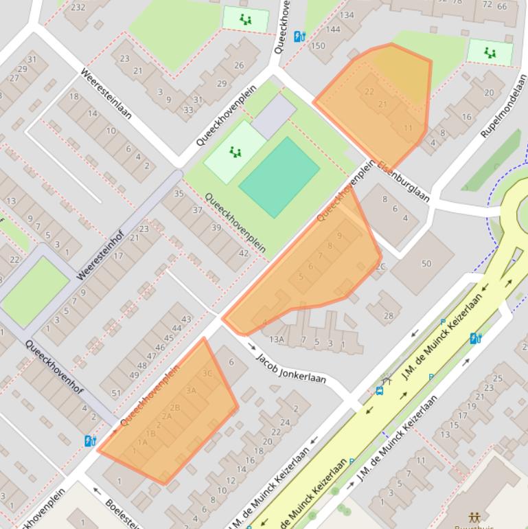 Kaart van postcodegebied 3555XK.