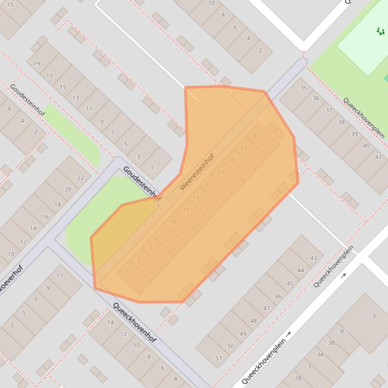 Kaart van postcodegebied 3555XP.