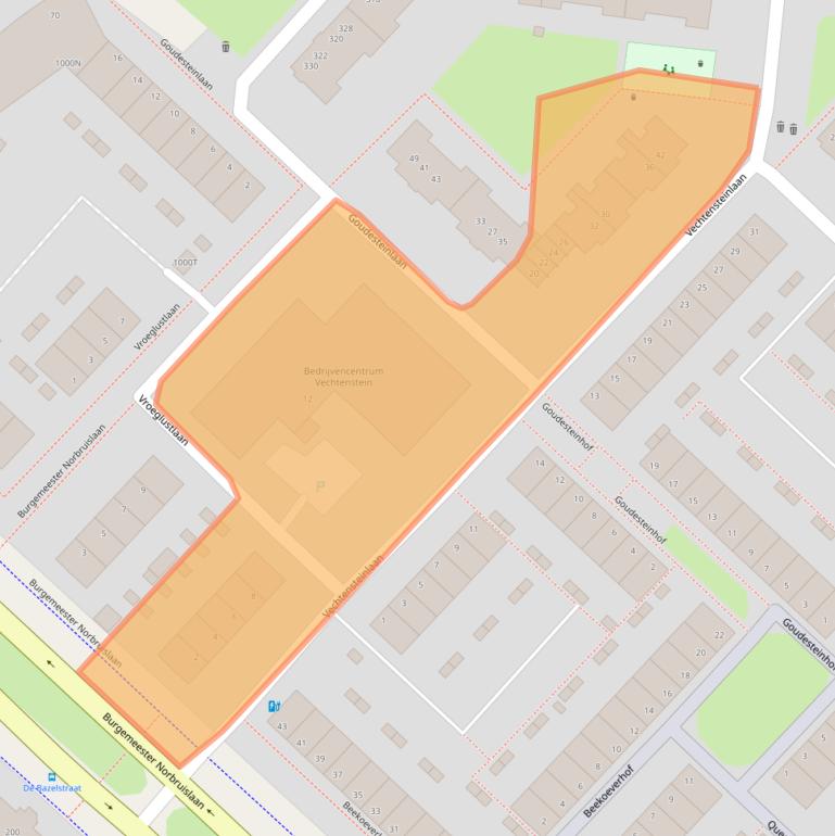 Kaart van postcodegebied 3555XS.