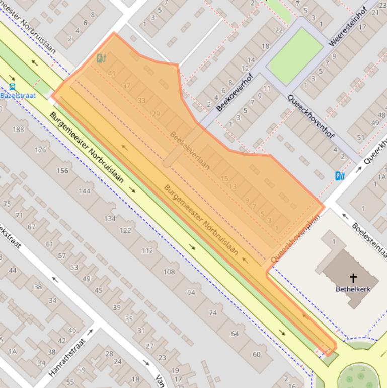 Kaart van postcodegebied 3555XZ.