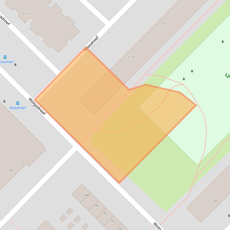 Kaart van postcodegebied 3561AB.