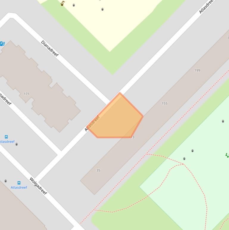 Kaart van postcodegebied 3561AD.