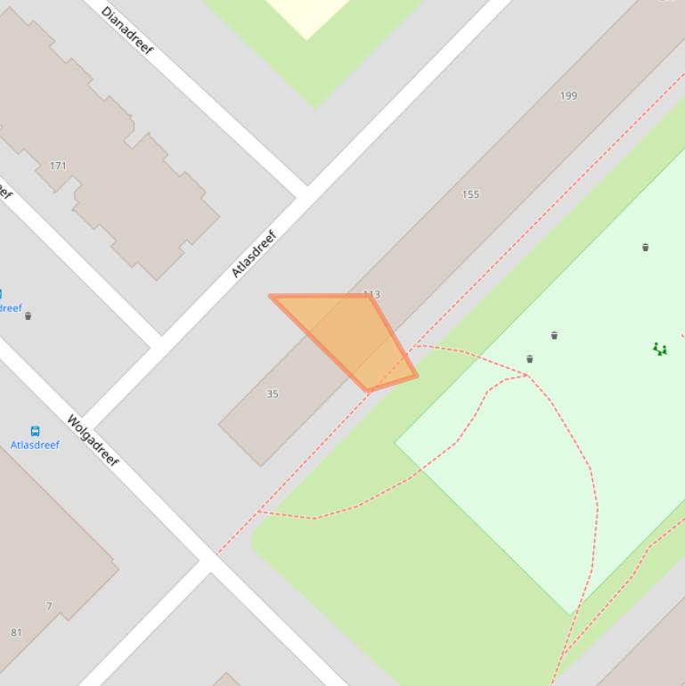 Kaart van postcodegebied 3561AE.