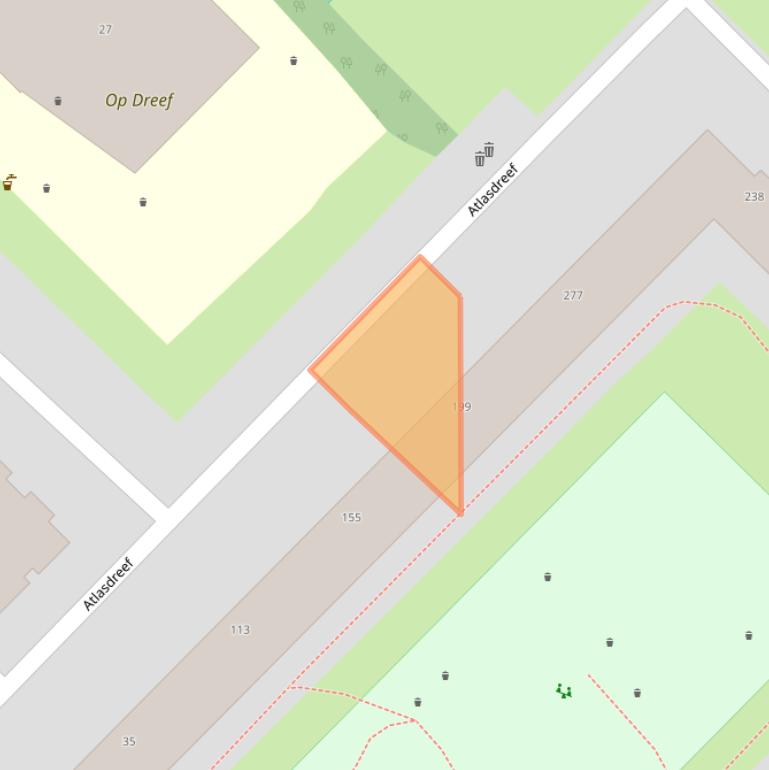 Kaart van postcodegebied 3561AK.