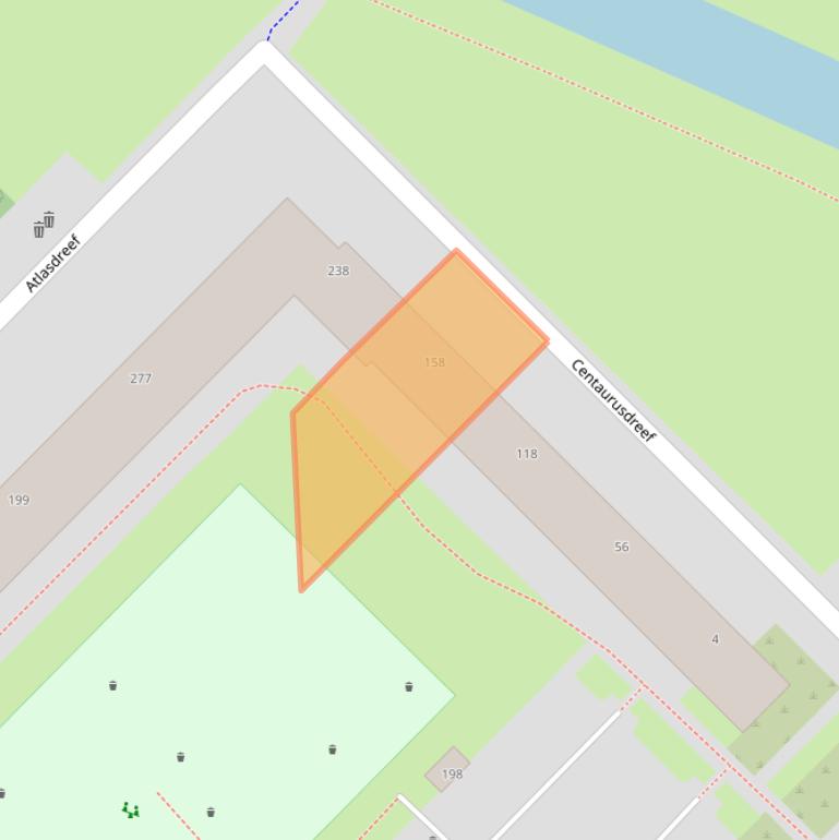 Kaart van postcodegebied 3561AS.