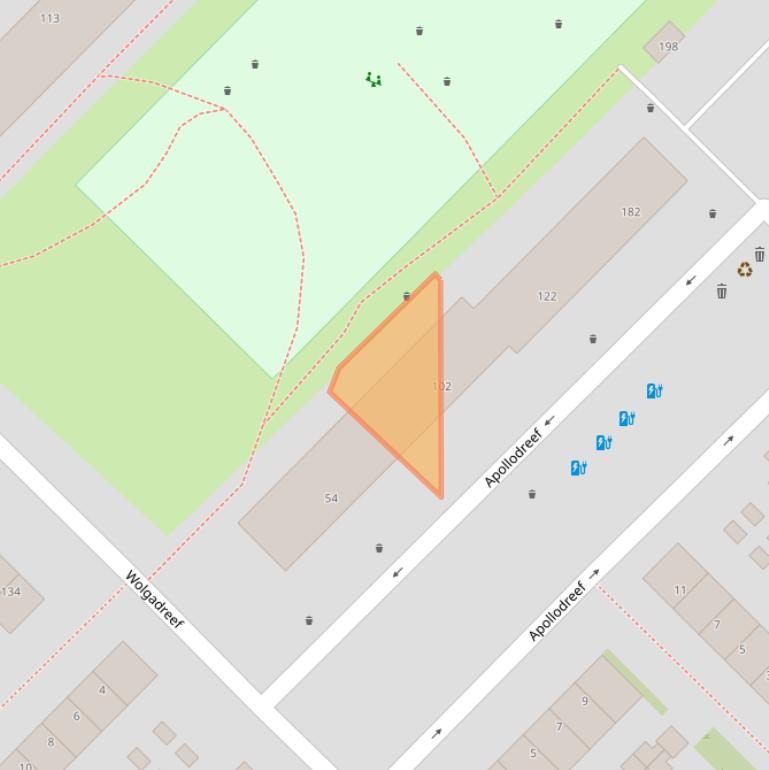 Kaart van postcodegebied 3561BE.