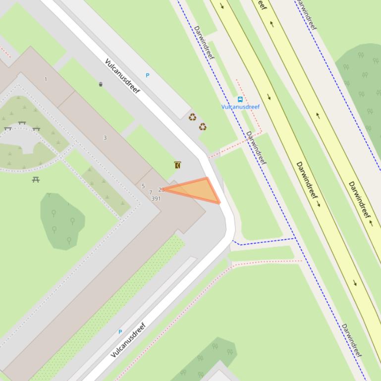 Kaart van postcodegebied 3561CA.