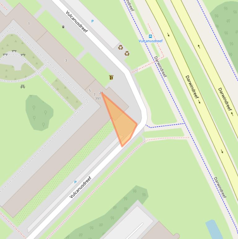 Kaart van postcodegebied 3561CJ.