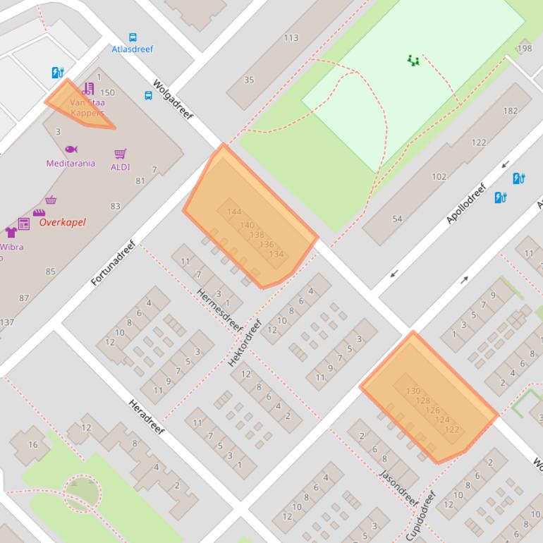Kaart van postcodegebied 3561CT.