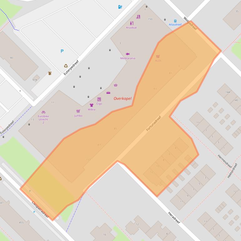 Kaart van postcodegebied 3561EA.