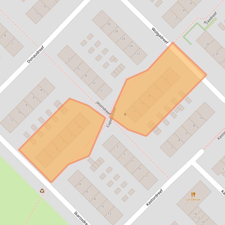 Kaart van postcodegebied 3561EE.