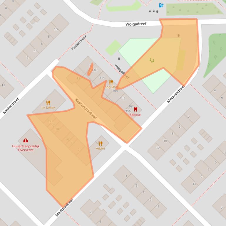 Kaart van postcodegebied 3561EK.