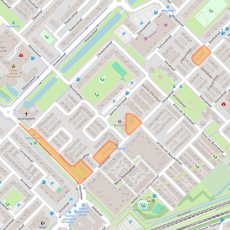 Kaart van postcodegebied 3561EL.