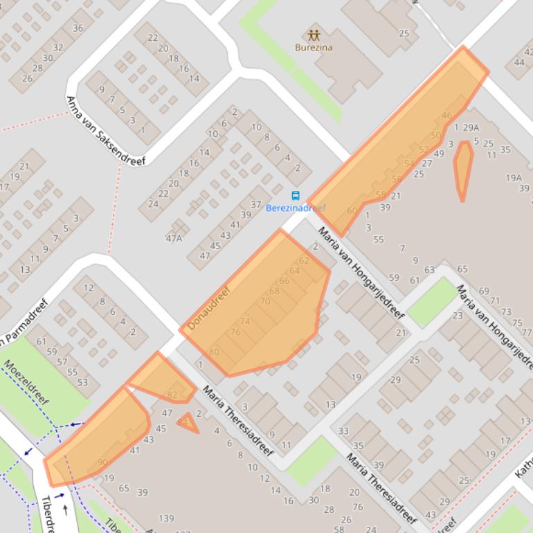 Kaart van postcodegebied 3561EN.