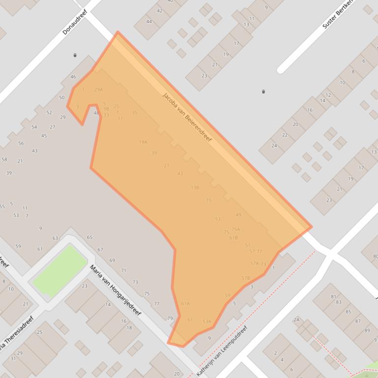 Kaart van postcodegebied 3561EX.