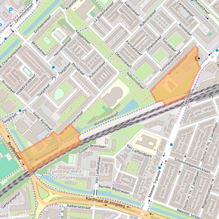 Kaart van postcodegebied 3561HX.