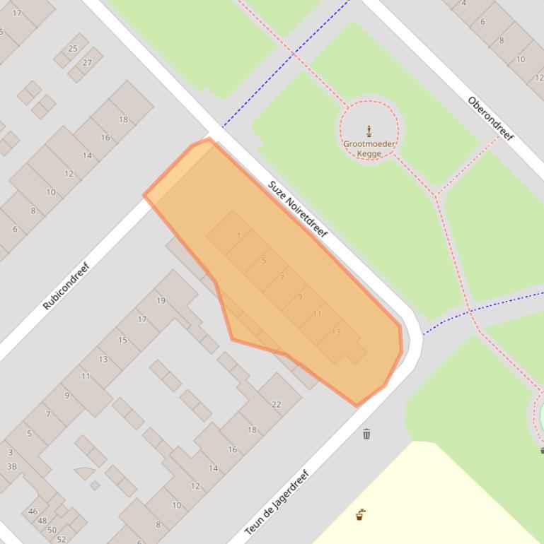 Kaart van postcodegebied 3561JJ.