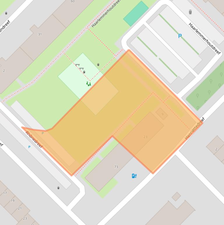 Kaart van postcodegebied 3561JS.