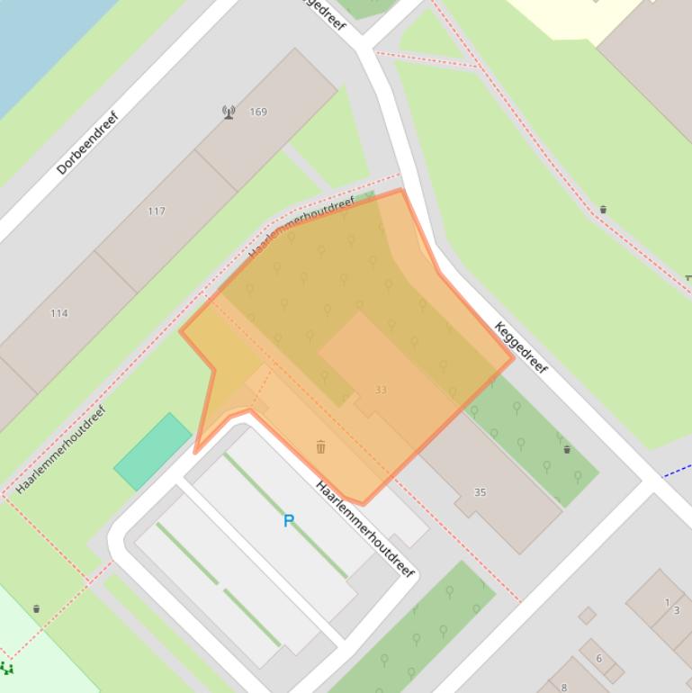 Kaart van postcodegebied 3561JW.