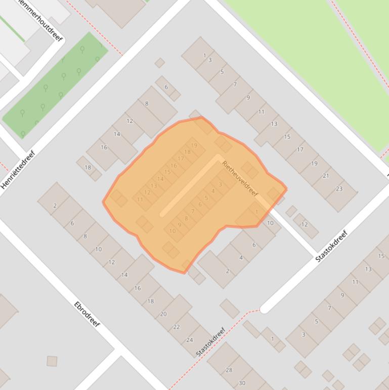 Kaart van postcodegebied 3561JZ.