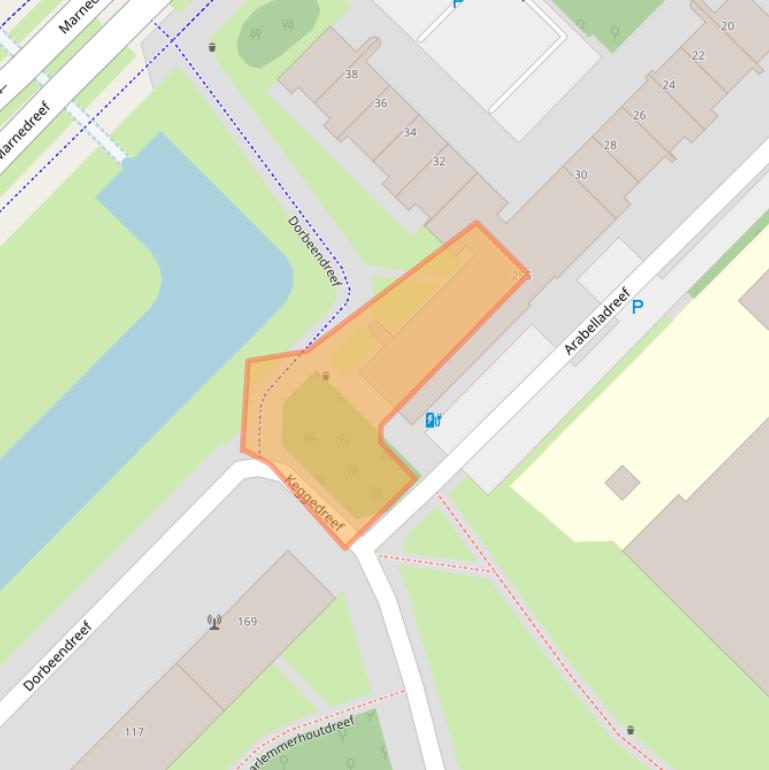 Kaart van postcodegebied 3561LV.