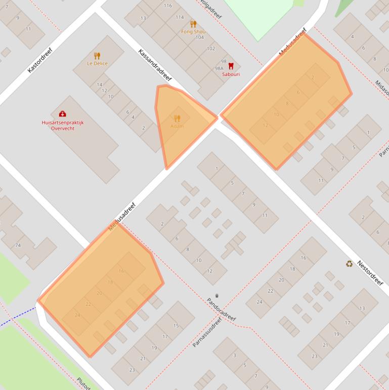 Kaart van postcodegebied 3561PA.