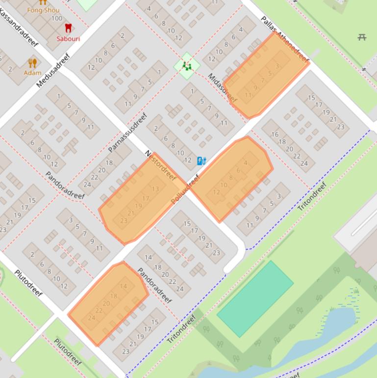 Kaart van postcodegebied 3561PC.