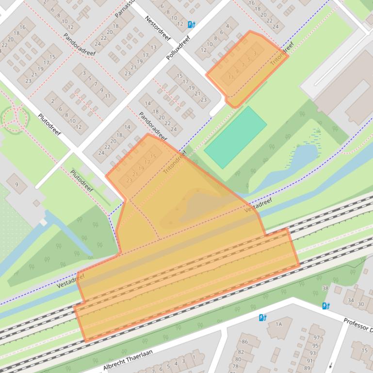 Kaart van postcodegebied 3561PD.