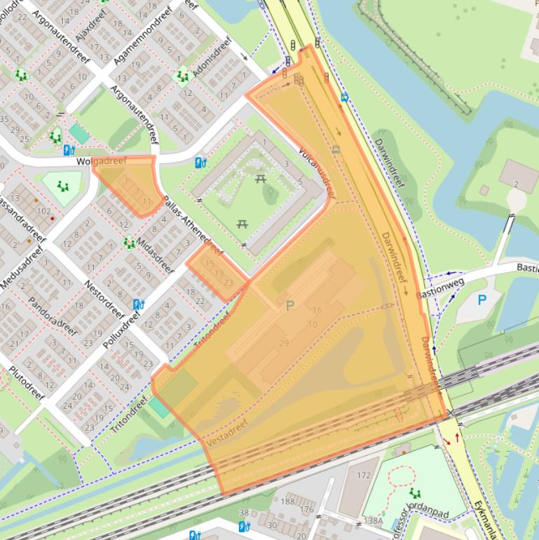 Kaart van postcodegebied 3561PE.