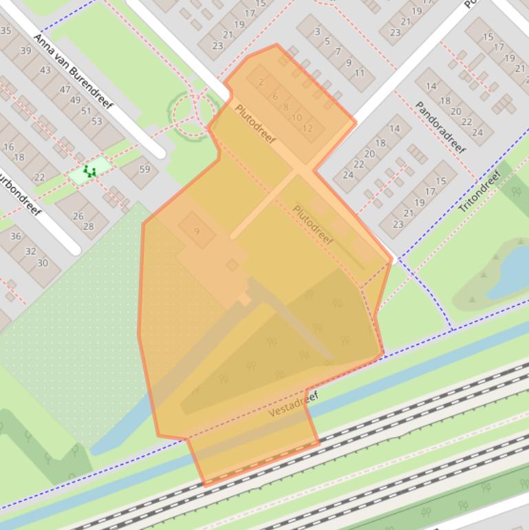 Kaart van postcodegebied 3561PK.