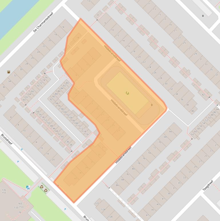 Kaart van postcodegebied 3561VD.