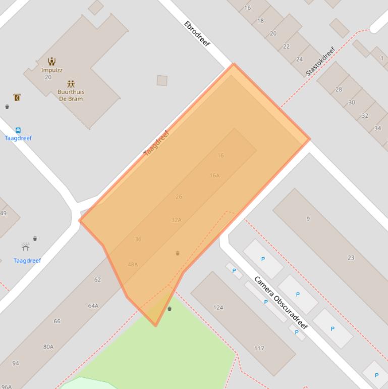 Kaart van postcodegebied 3561VJ.