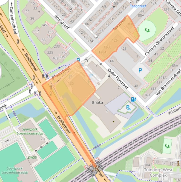 Kaart van postcodegebied 3561VL.