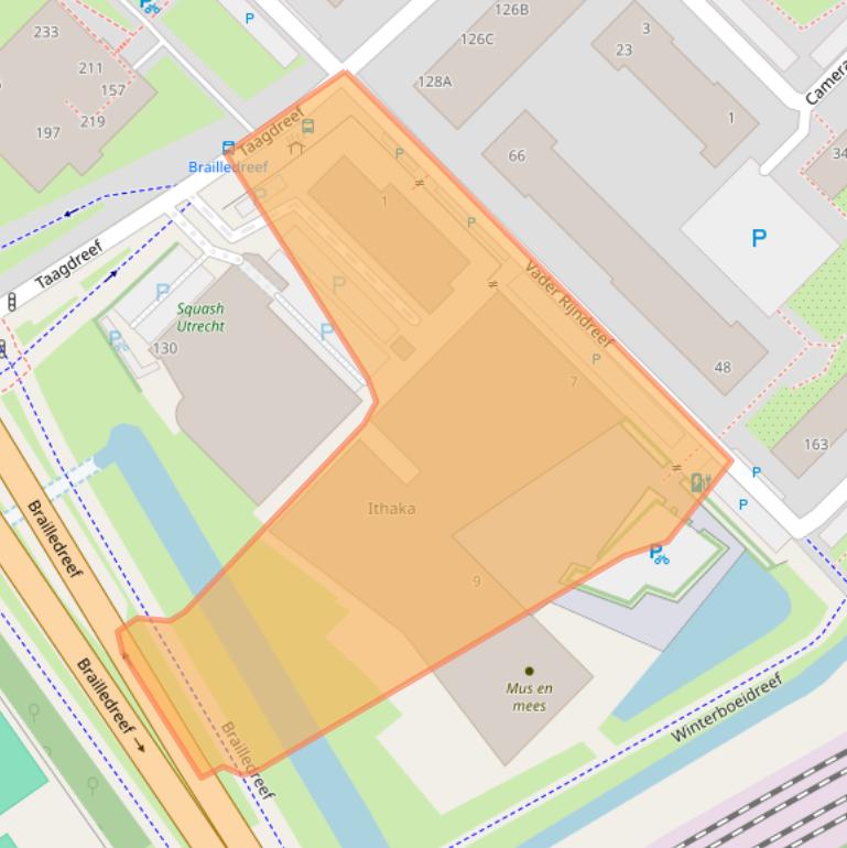 Kaart van postcodegebied 3561XB.