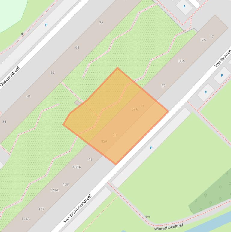 Kaart van postcodegebied 3561XE.