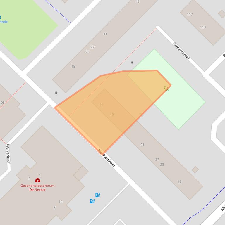 Kaart van postcodegebied 3562CL.