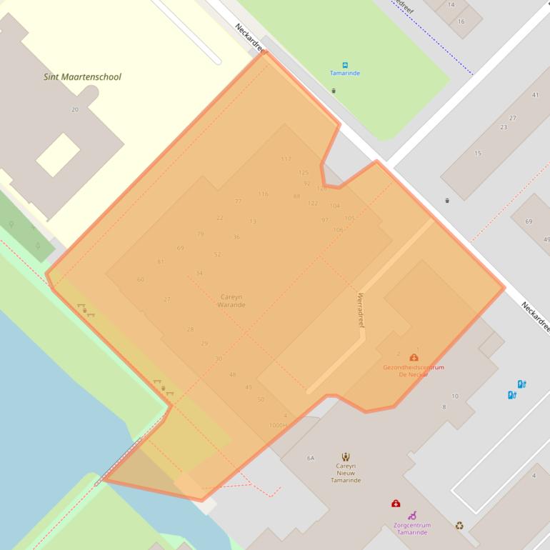 Kaart van postcodegebied 3562CW.