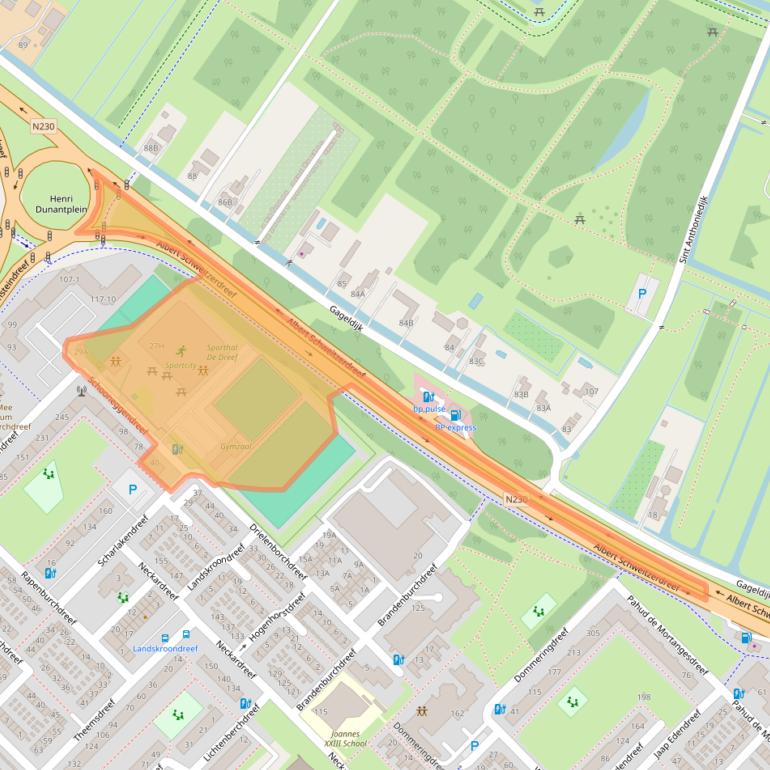 Kaart van postcodegebied 3562GG.