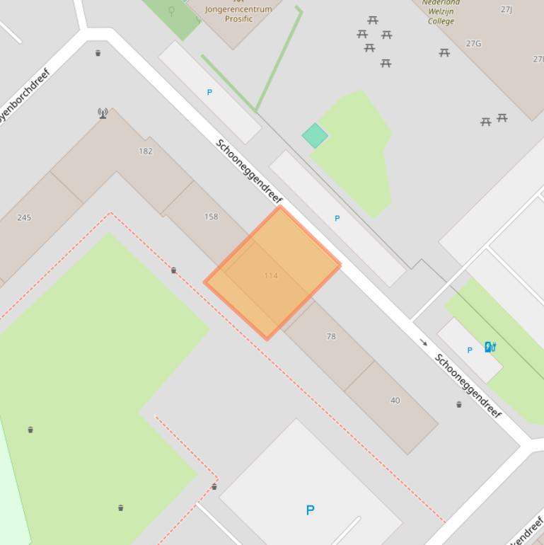 Kaart van postcodegebied 3562GJ.