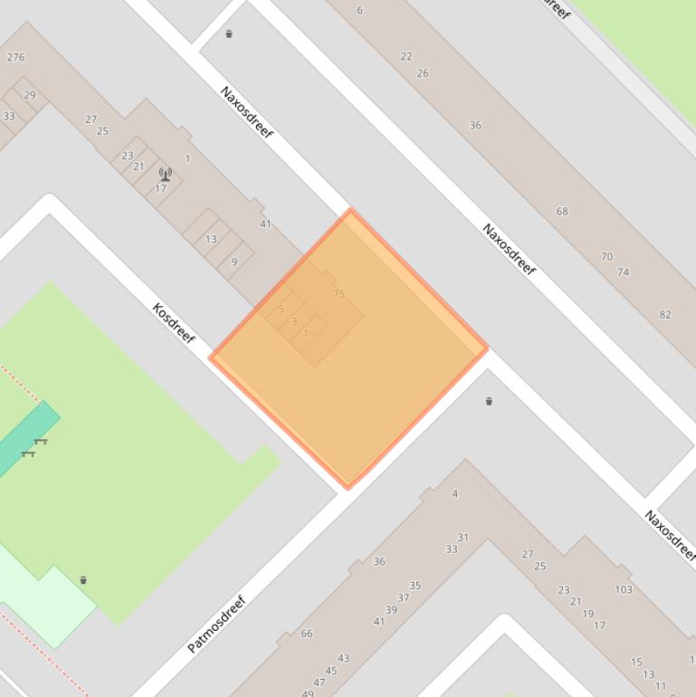 Kaart van postcodegebied 3562JC.