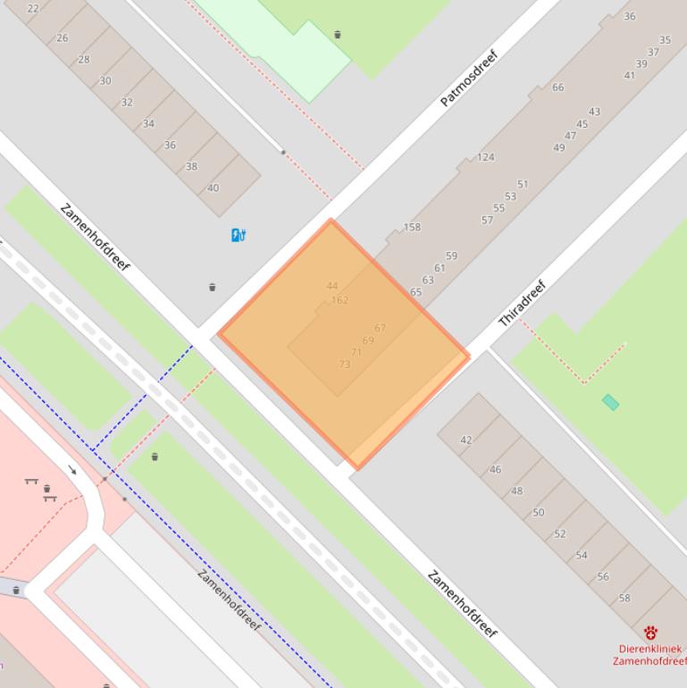 Kaart van postcodegebied 3562JS.