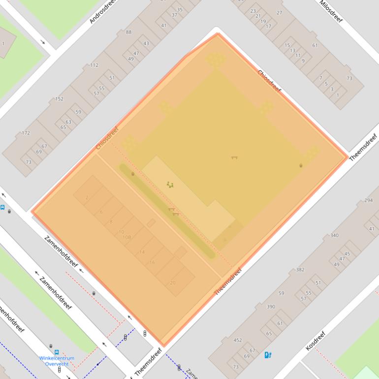 Kaart van postcodegebied 3562JW.