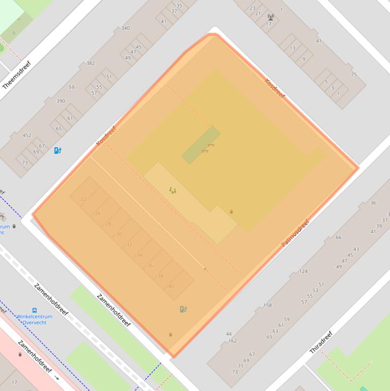 Kaart van postcodegebied 3562JX.