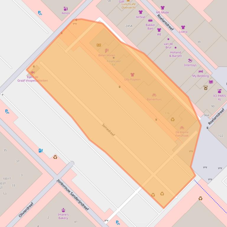 Kaart van postcodegebied 3562KT.