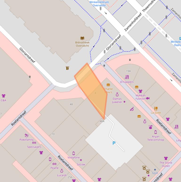 Kaart van postcodegebied 3562KX.
